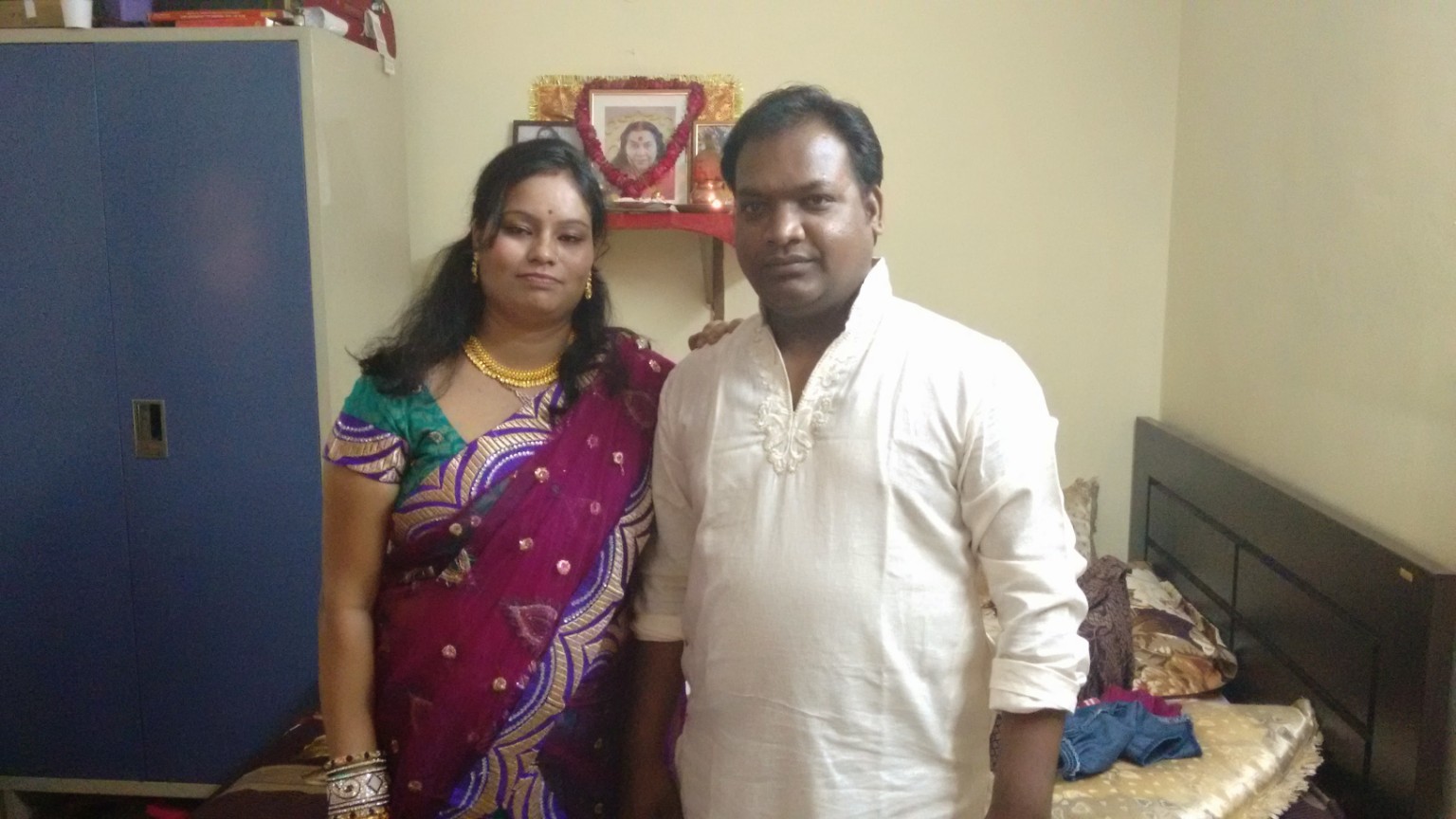 An older photograph of Rakesh and Mamta